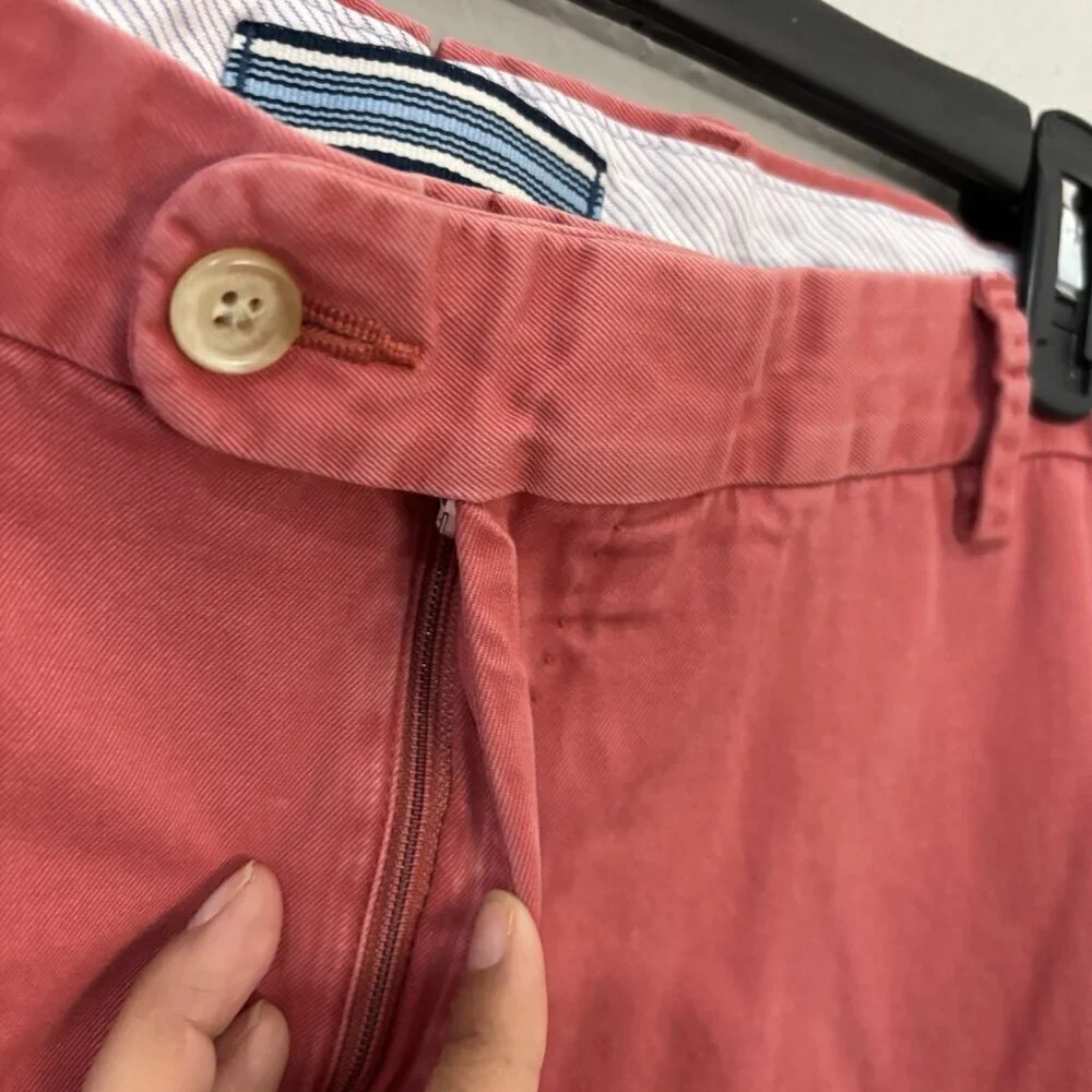 Peter Millar Tarheel Coral Cotton Pants Mens 40 Khakis Golf Sports Casual
